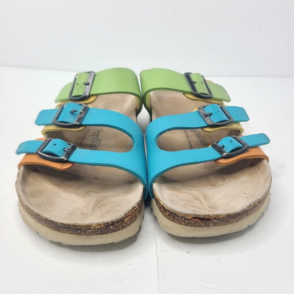 PAPILLIO by Birkenstock Women's Sz 39 7 Florida Sandals 3 Strap Multicolor - Picture 4 of 9